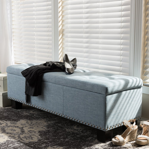 Alcott Hill® Ouzts Polyester Blend Upholstered Storage Bench & Reviews